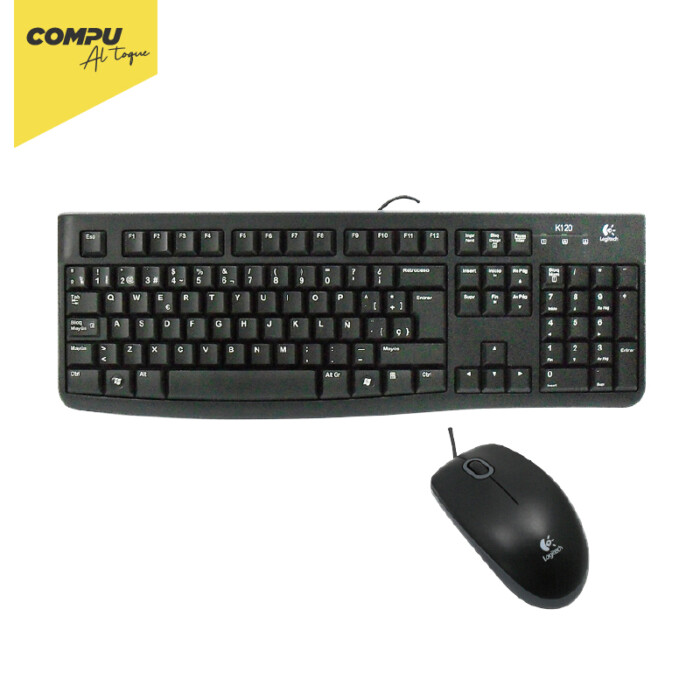 KIT TECLADO Y MOUSE LOGITECH MK120 USB NEGRO - Imagen 1