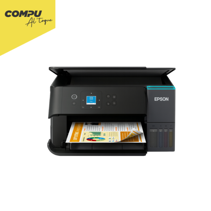 IMPRESORA MULTIFUNCIONAL 3 EN 1 EPSON ECOTANK L4360 DUPLEX/WI-FI - Imagen 1